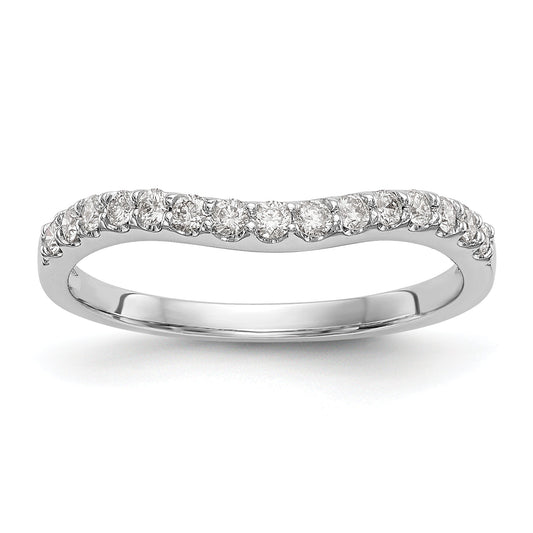 0.25ct. CZ Solid Real 14K White Gold Wedding Wedding Band Ring
