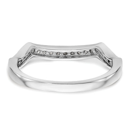 0.17ct. CZ Solid Real 14K White Gold Wedding Wedding Band Ring