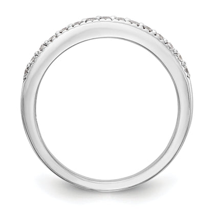 0.17ct. CZ Solid Real 14K White Gold Wedding Wedding Band Ring