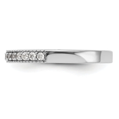 0.23ct. CZ Solid Real 14K White Gold Wedding Wedding Band Ring