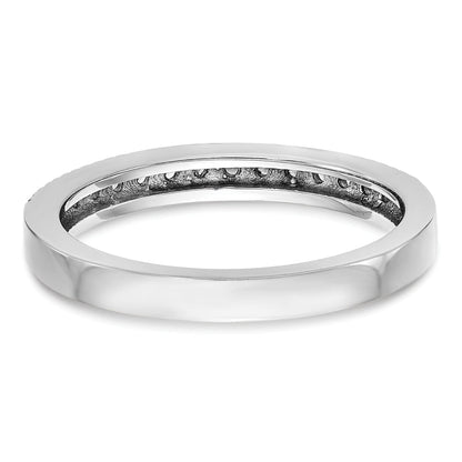 0.17ct. CZ Solid Real 14K White Gold Wedding Wedding Band Ring