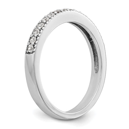 0.17ct. CZ Solid Real 14K White Gold Wedding Wedding Band Ring