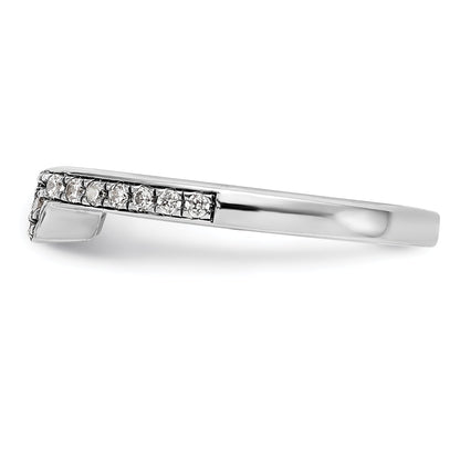 0.21ct. CZ Solid Real 14K White Gold Wedding Wedding Band Ring
