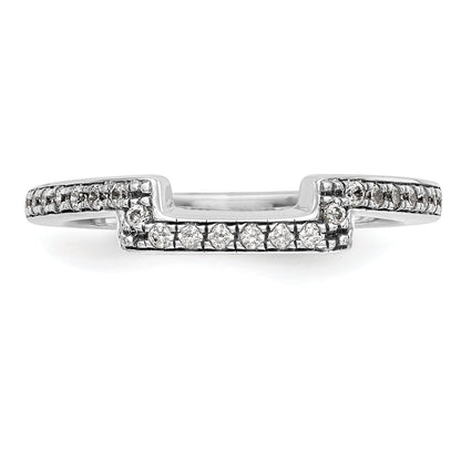 0.21ct. CZ Solid Real 14K White Gold Wedding Wedding Band Ring
