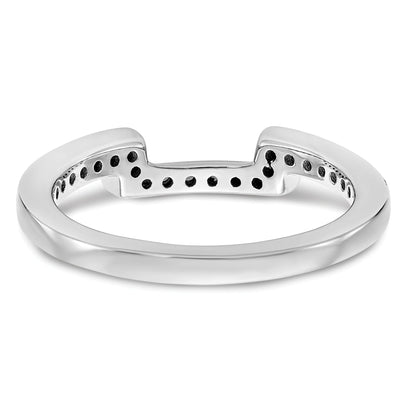 0.21ct. CZ Solid Real 14K White Gold Wedding Wedding Band Ring