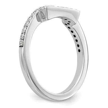 0.21ct. CZ Solid Real 14K White Gold Wedding Wedding Band Ring