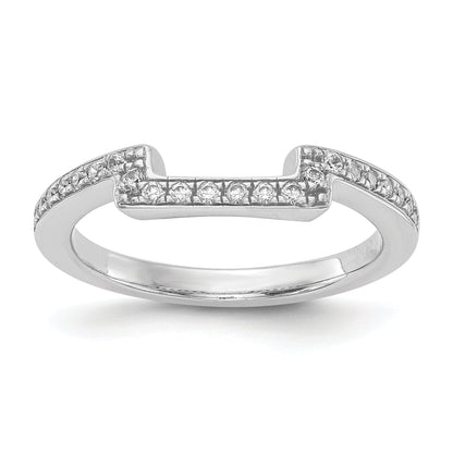 0.21ct. CZ Solid Real 14K White Gold Wedding Wedding Band Ring