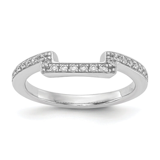 0.21ct. CZ Solid Real 14K White Gold Wedding Wedding Band Ring