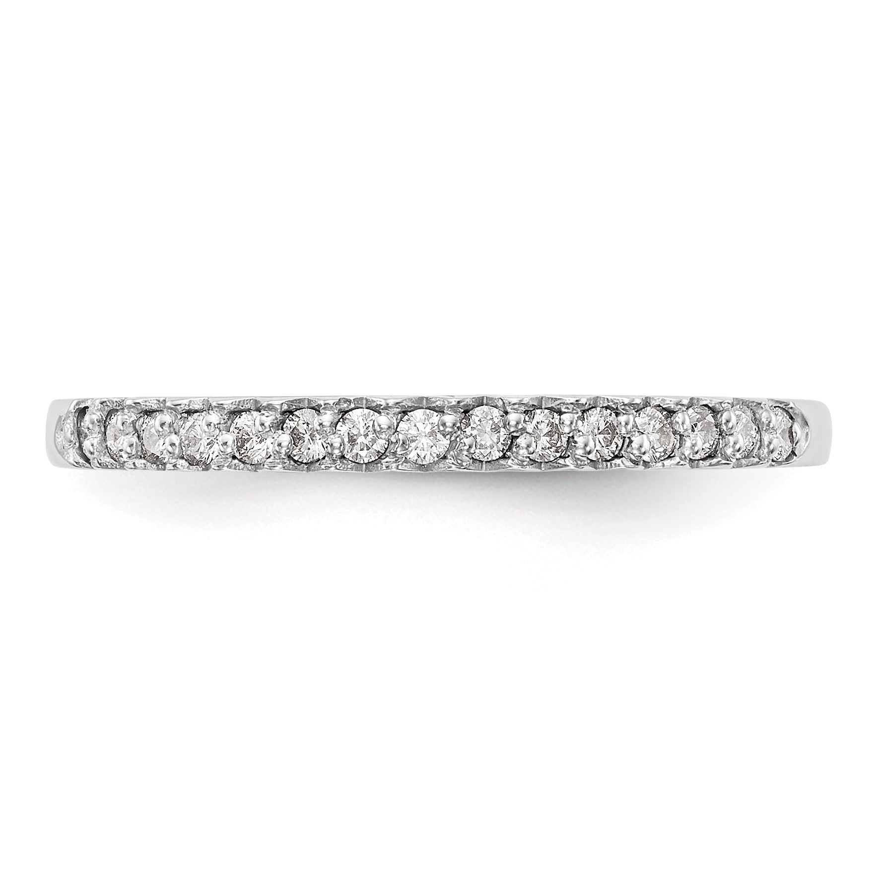 0.15ct. CZ Solid Real 14K White Gold Wedding Wedding Band Ring