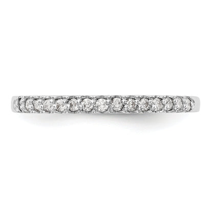 0.15ct. CZ Solid Real 14K White Gold Wedding Wedding Band Ring