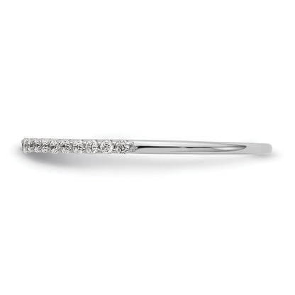 0.16ct. CZ Solid Real 14K White Gold Wedding Wedding Band Ring