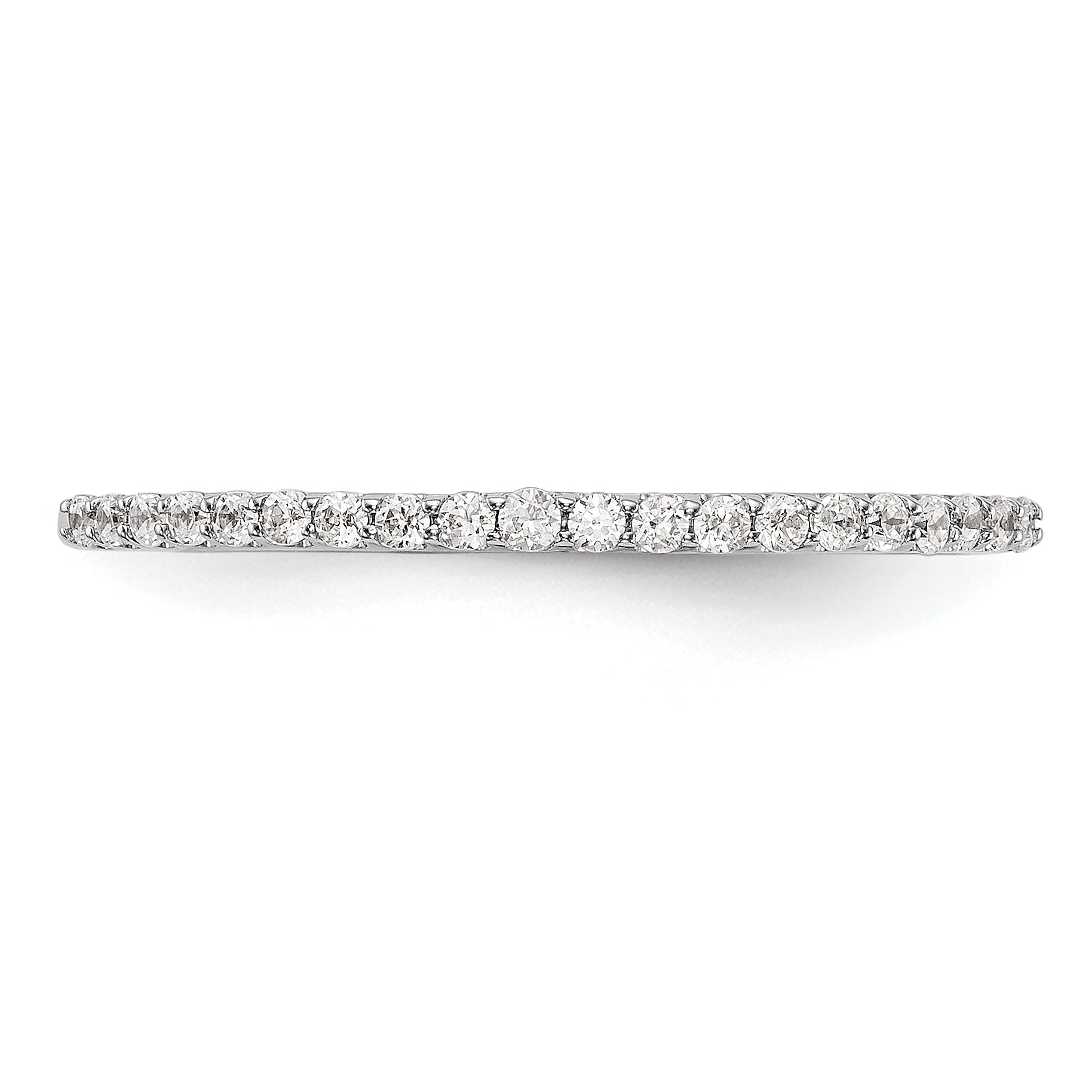 0.16ct. CZ Solid Real 14K White Gold Wedding Wedding Band Ring