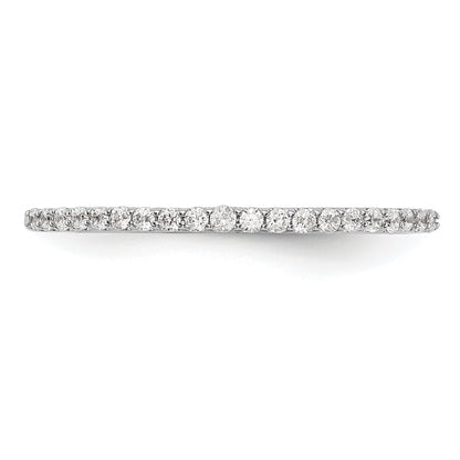 0.16ct. CZ Solid Real 14K White Gold Wedding Wedding Band Ring