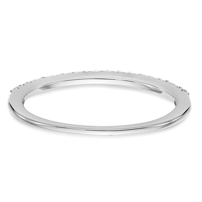 0.16ct. CZ Solid Real 14K White Gold Wedding Wedding Band Ring