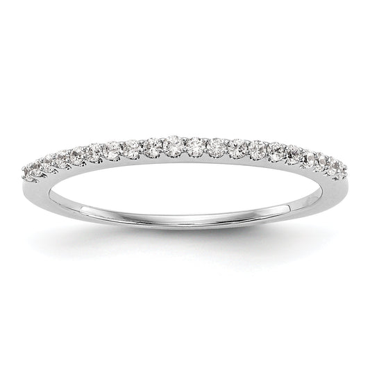 0.16ct. CZ Solid Real 14K White Gold Wedding Wedding Band Ring