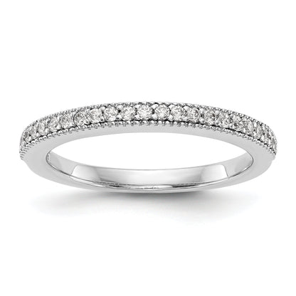 0.14ct. CZ Solid Real 14K White Gold Wedding Wedding Band Ring