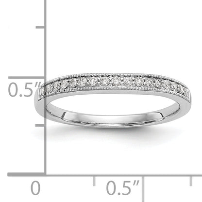 0.16ct. CZ Solid Real 14K White Gold Wedding Wedding Band Ring