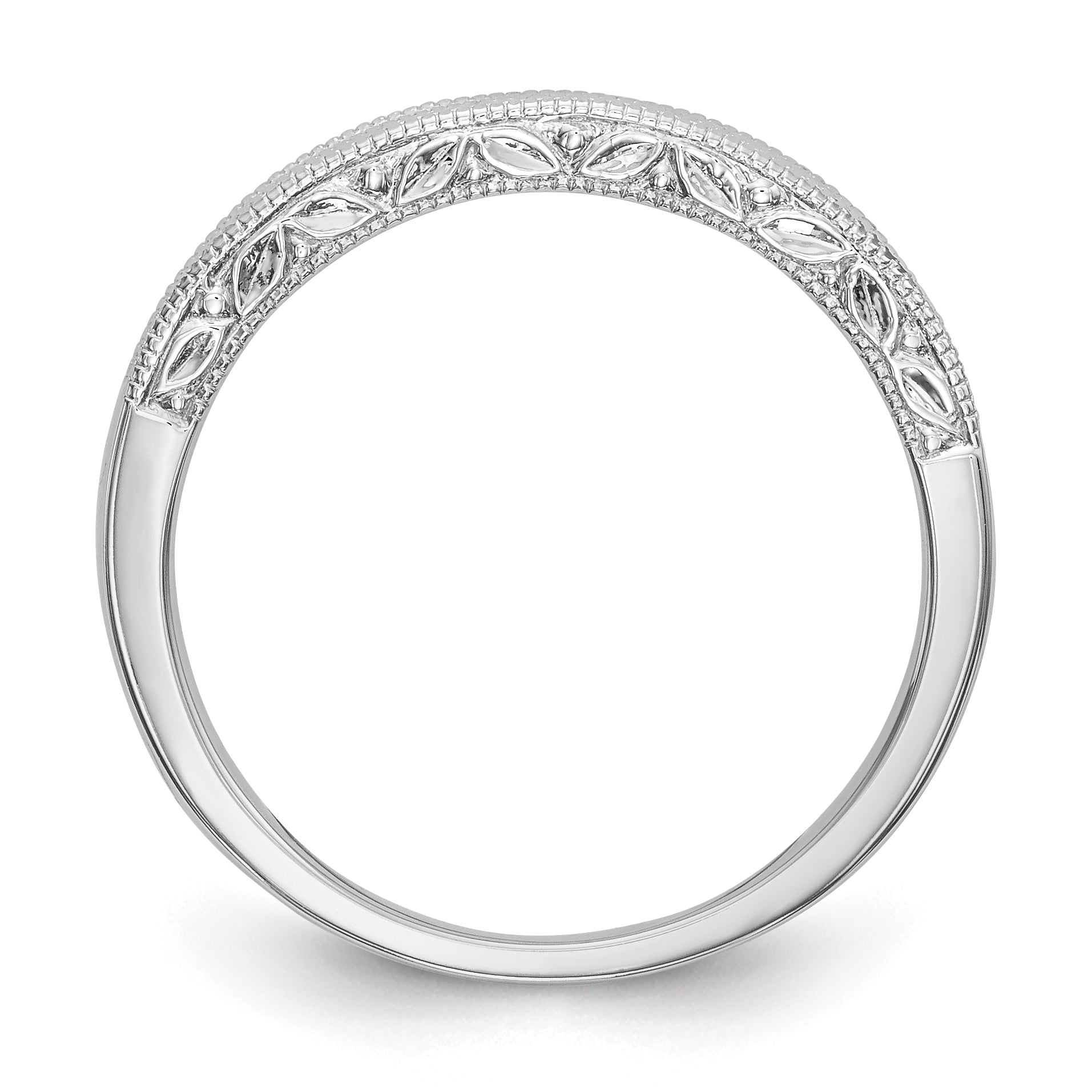 0.50ct. CZ Solid Real 14K White Gold Wedding Wedding Band Ring