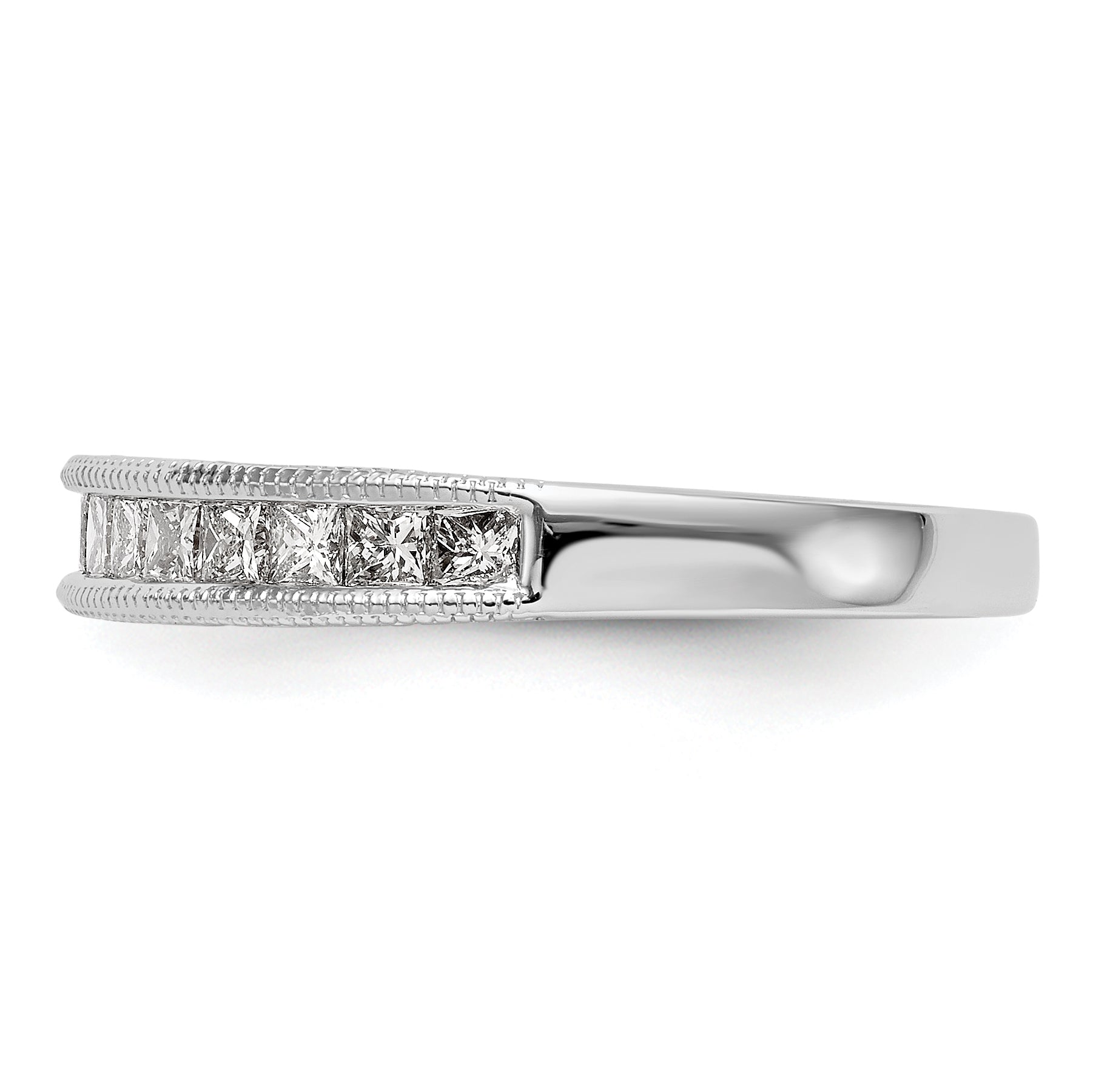 0.50ct. CZ Solid Real 14K White Gold Wedding Wedding Band Ring