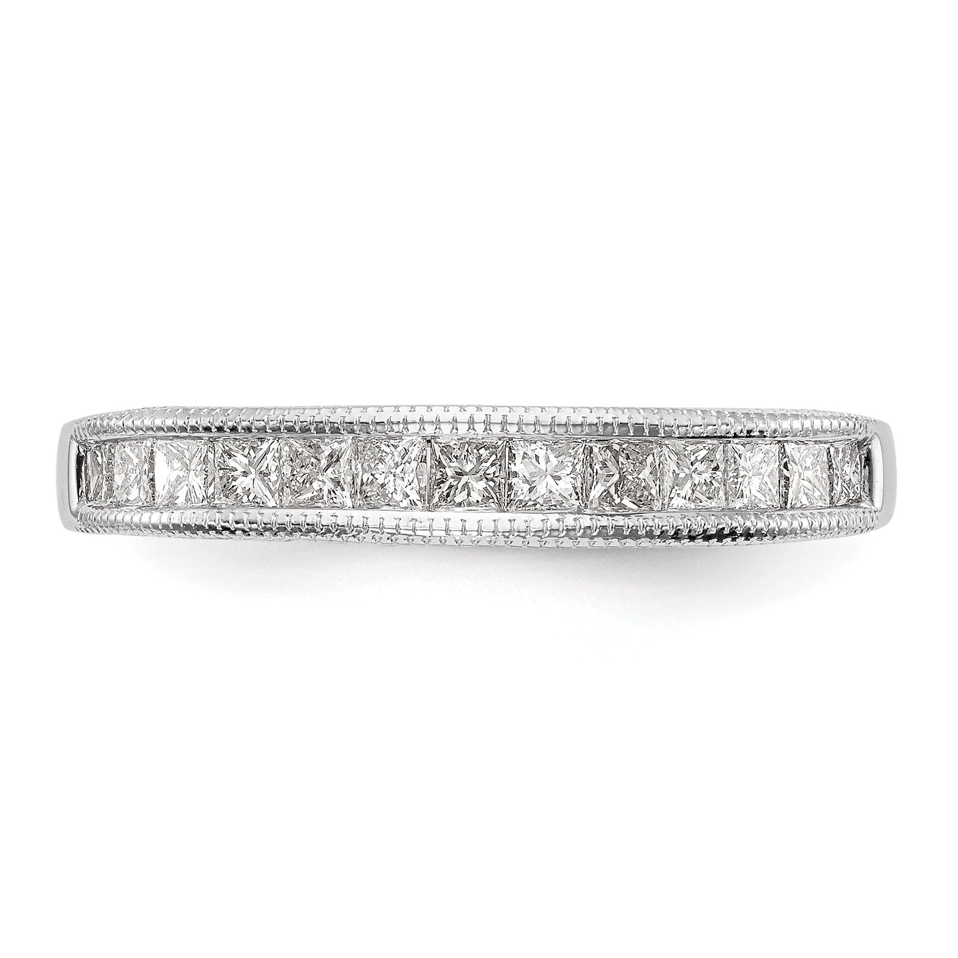 0.50ct. CZ Solid Real 14K White Gold Wedding Wedding Band Ring