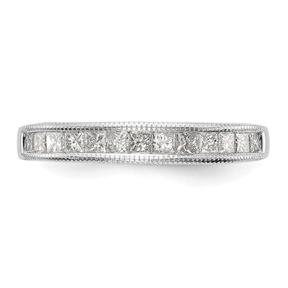 0.50ct. CZ Solid Real 14K White Gold Wedding Wedding Band Ring