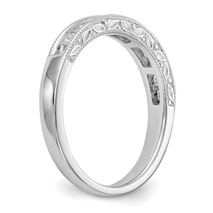 0.50ct. CZ Solid Real 14K White Gold Wedding Wedding Band Ring