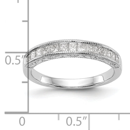0.50ct. CZ Solid Real 14K White Gold Wedding Wedding Band Ring