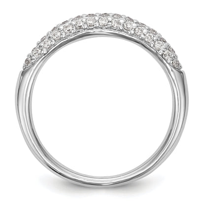 0.35ct. CZ Solid Real 14K White Gold Wedding Wedding Band Ring