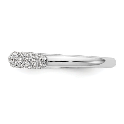 0.35ct. CZ Solid Real 14K White Gold Wedding Wedding Band Ring