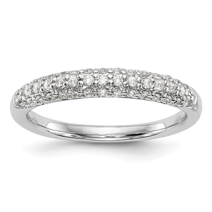 0.35ct. CZ Solid Real 14K White Gold Wedding Wedding Band Ring