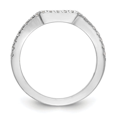 0.23ct. CZ Solid Real 14K White Gold Wedding Wedding Band Ring