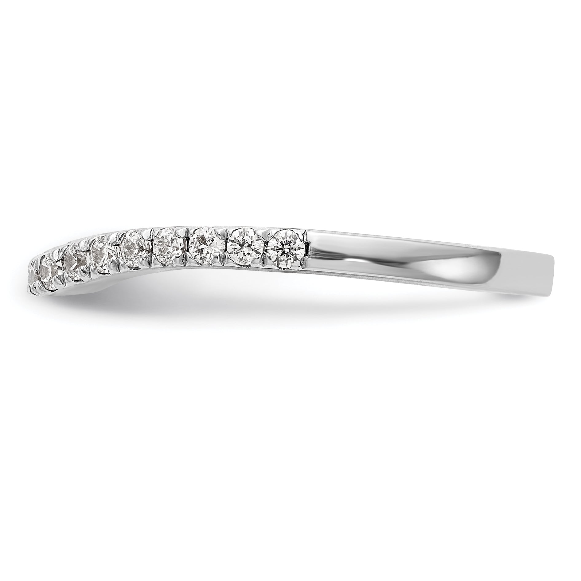 0.23ct. CZ Solid Real 14K White Gold Wedding Wedding Band Ring