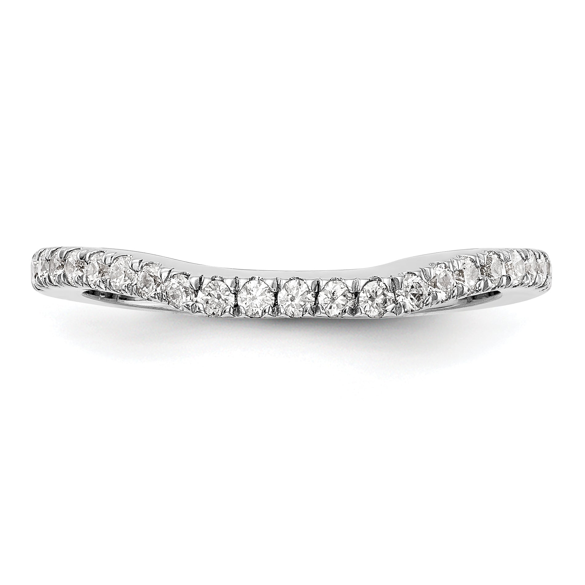 0.23ct. CZ Solid Real 14K White Gold Wedding Wedding Band Ring