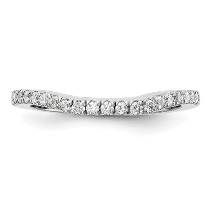 0.23ct. CZ Solid Real 14K White Gold Wedding Wedding Band Ring