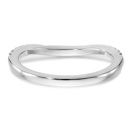 0.32ct. CZ Solid Real 14K White Gold Wedding Wedding Band Ring