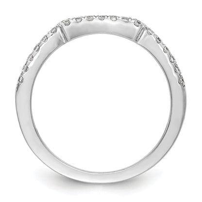 0.26ct. CZ Solid Real 14K White Gold Wedding Wedding Band Ring