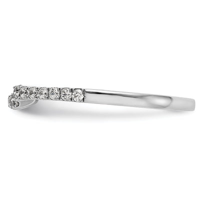 0.26ct. CZ Solid Real 14K White Gold Wedding Wedding Band Ring