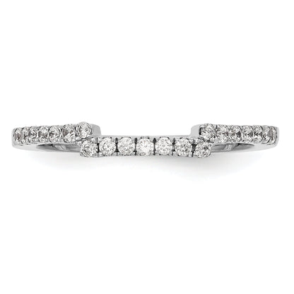 0.26ct. CZ Solid Real 14K White Gold Wedding Wedding Band Ring