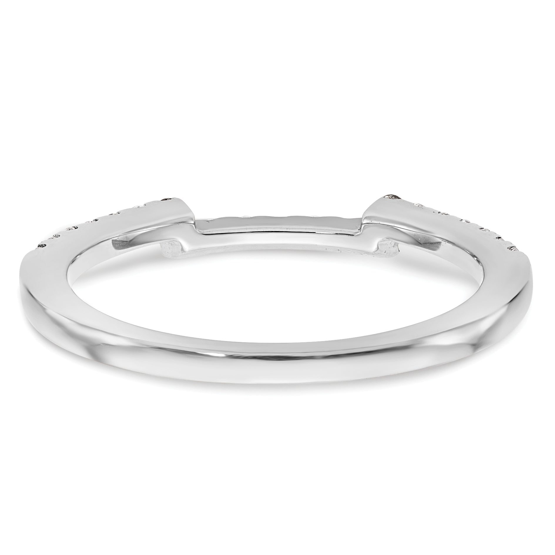 0.26ct. CZ Solid Real 14K White Gold Wedding Wedding Band Ring