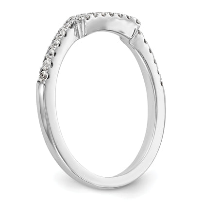 0.26ct. CZ Solid Real 14K White Gold Wedding Wedding Band Ring