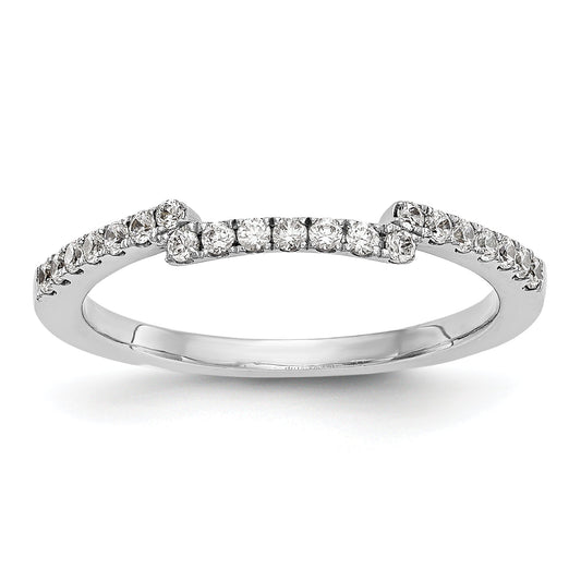 0.26ct. CZ Solid Real 14K White Gold Wedding Wedding Band Ring