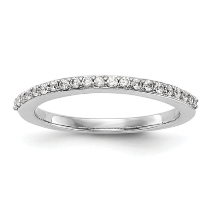 0.21ct. CZ Solid Real 14K White Gold Wedding Wedding Band Ring