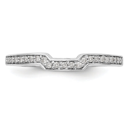 0.15ct. CZ Solid Real 14K White Gold Wedding Wedding Band Ring
