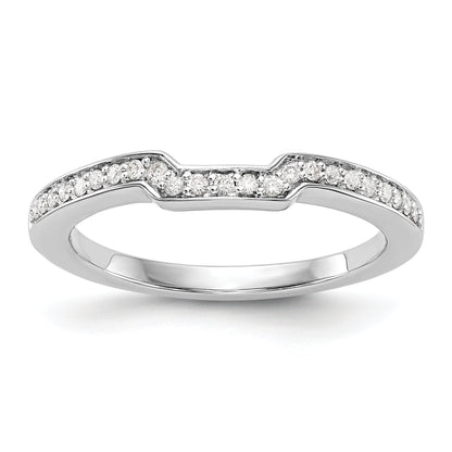 0.15ct. CZ Solid Real 14K White Gold Wedding Wedding Band Ring