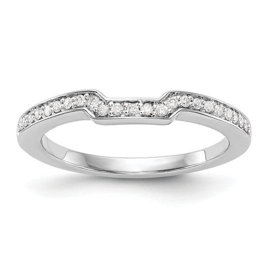 0.15ct. CZ Solid Real 14K White Gold Wedding Wedding Band Ring