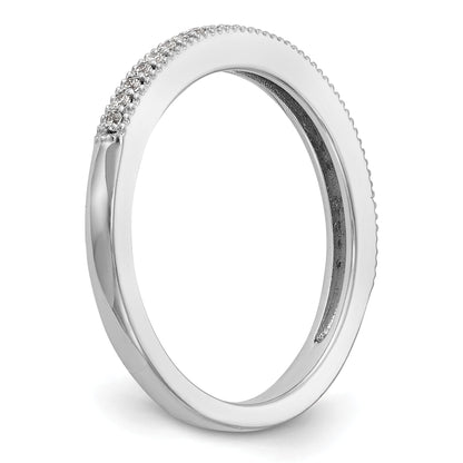 0.16ct. CZ Solid Real 14K White Gold Wedding Wedding Band Ring