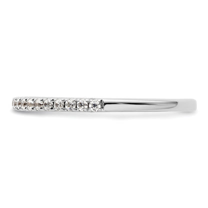 0.19ct. CZ Solid Real 14K White Gold Wedding Wedding Band Ring