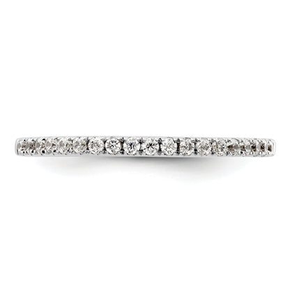 0.19ct. CZ Solid Real 14K White Gold Wedding Wedding Band Ring