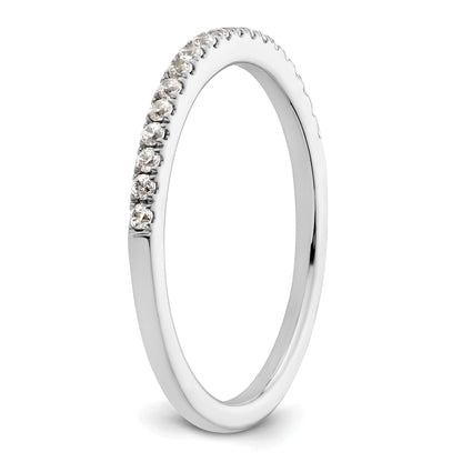 0.19ct. CZ Solid Real 14K White Gold Wedding Wedding Band Ring