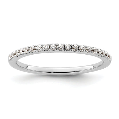 0.19ct. CZ Solid Real 14K White Gold Wedding Wedding Band Ring